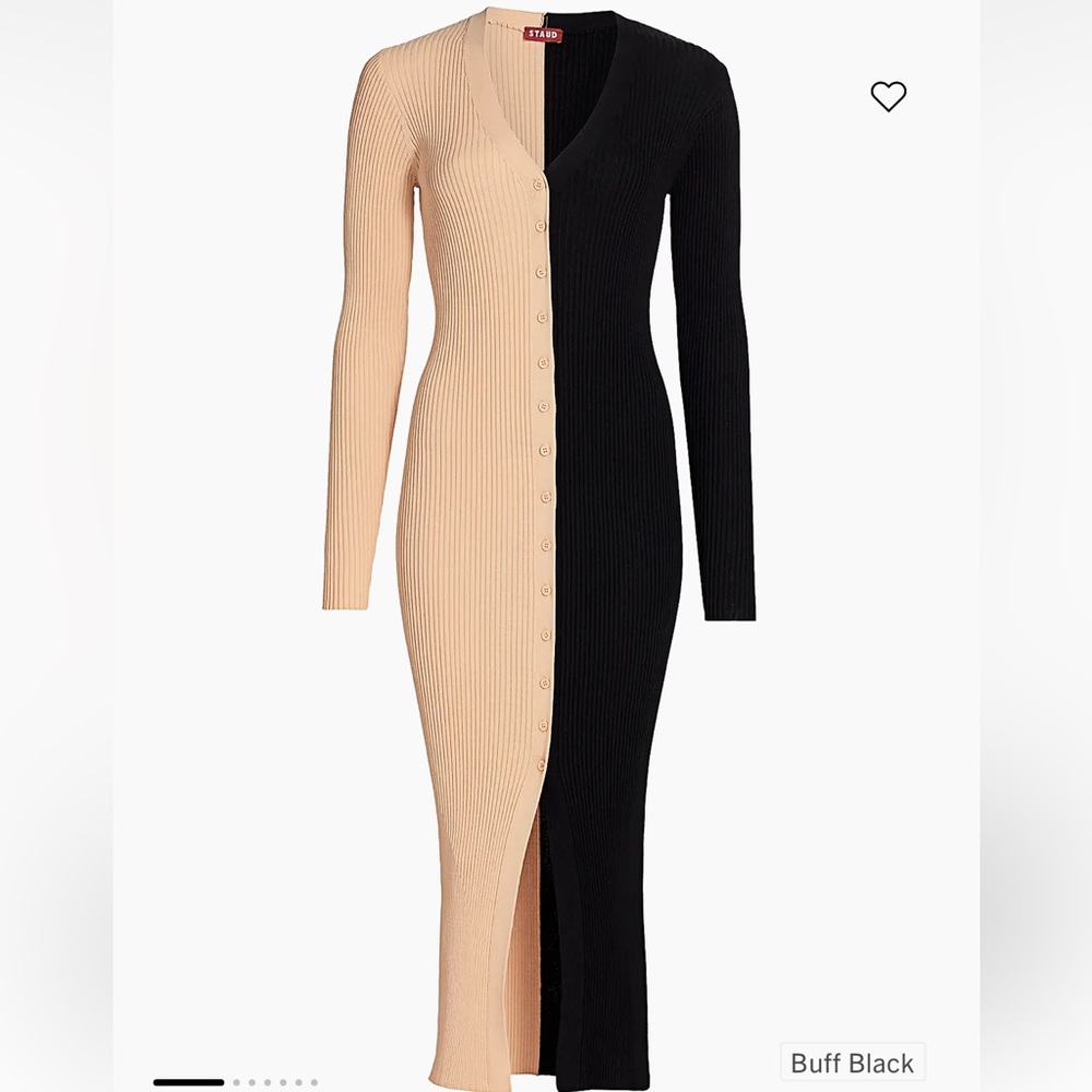 Staud Shoko two toned midi dress size S